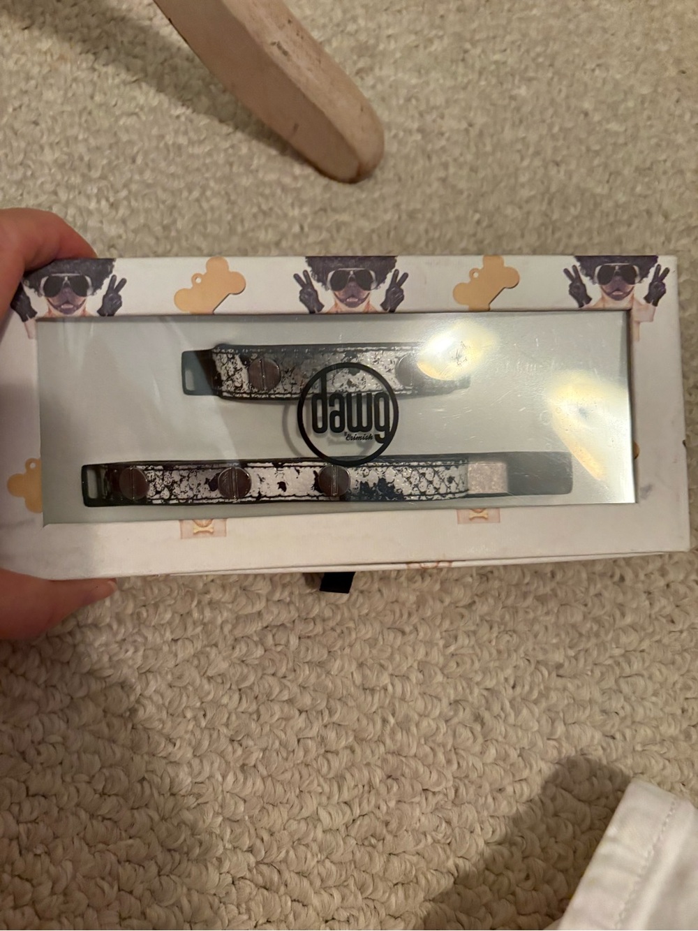 Dawg Erimish dog collars set $46 nwt python print